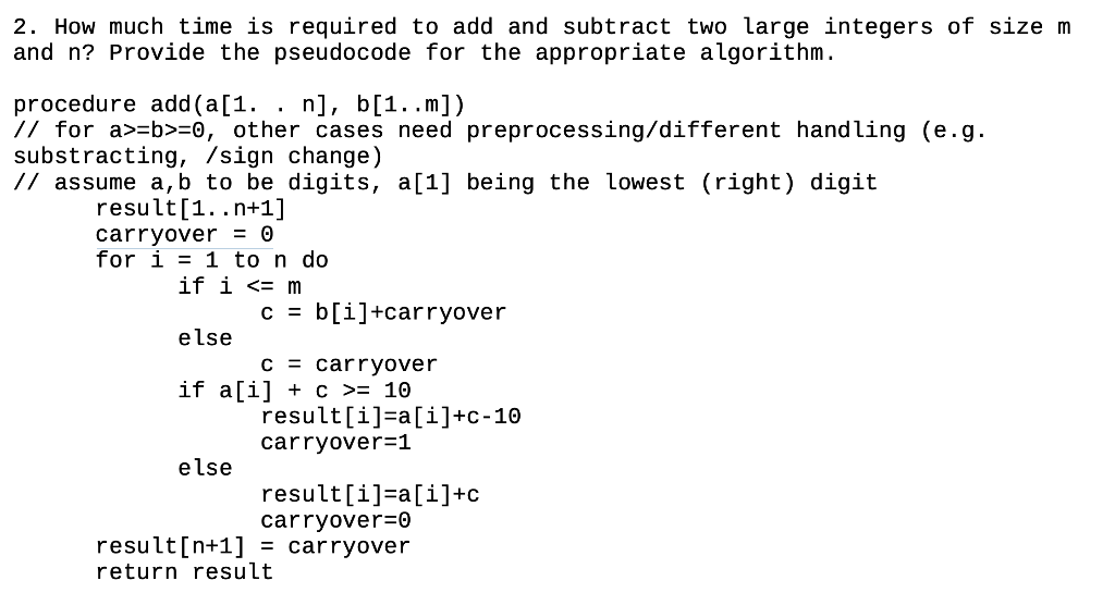 Solved can you help me understanding this pseudocode line | Chegg.com