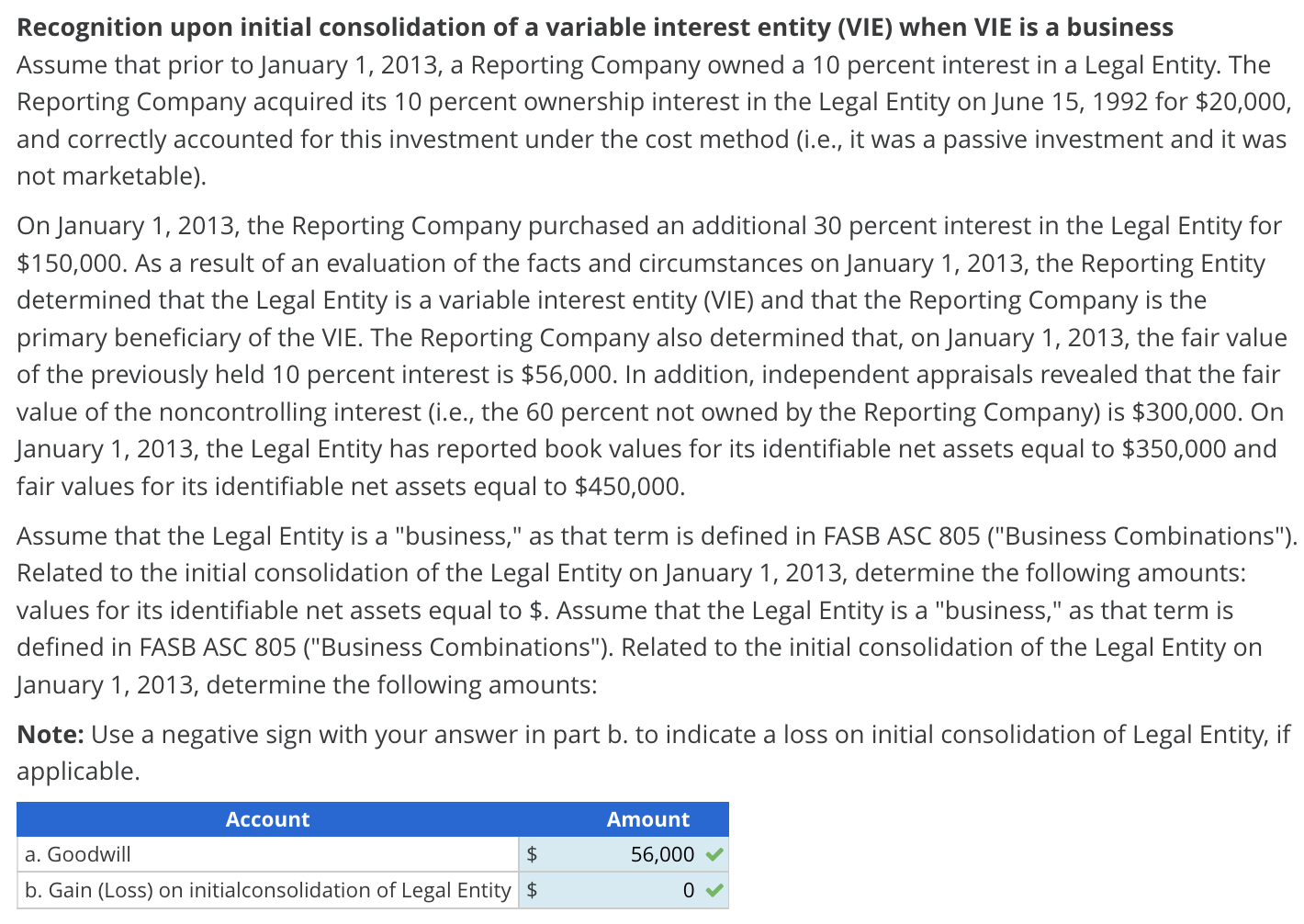 Recognition Upon Initial Consolidation Of A Variable 