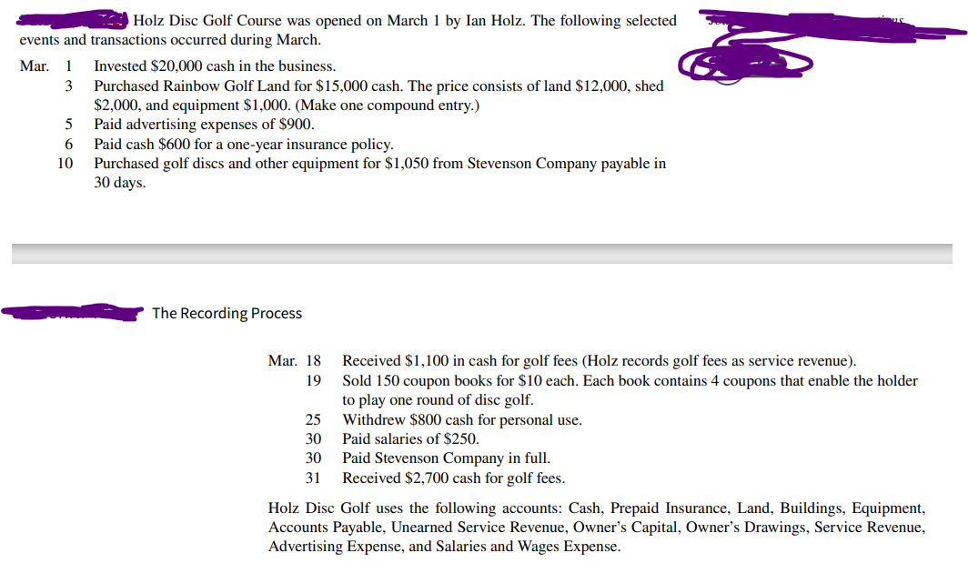 Solved Holz Disc Golf Course was opened on March 1 by Ian