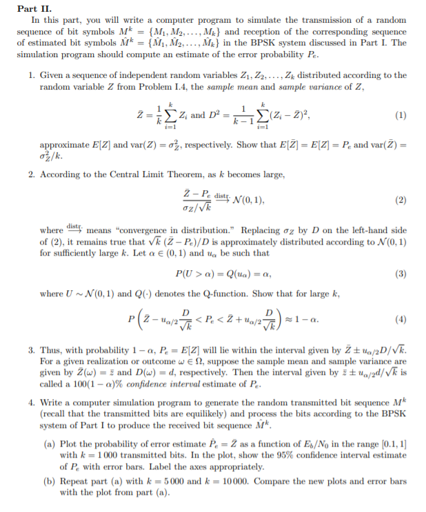 Part II. In this part, you will write a computer | Chegg.com