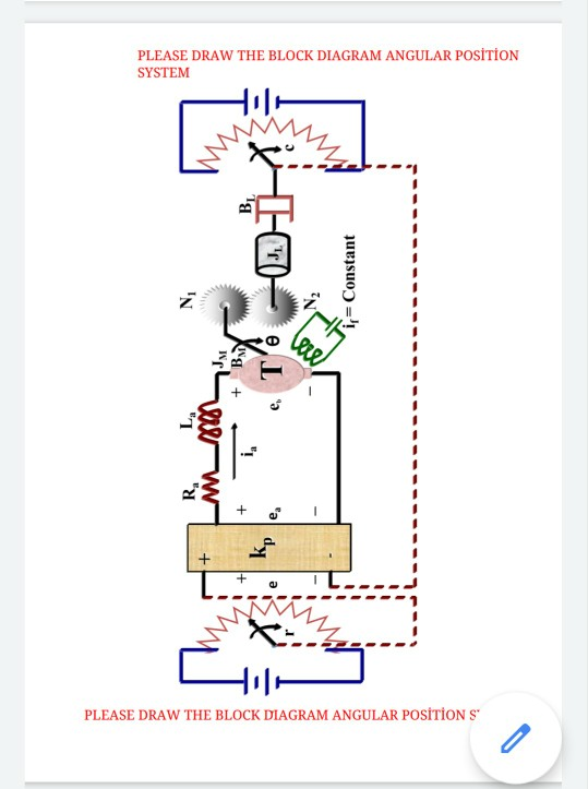 Solved PLEASE DRAW THE BLOCK DIAGRAM ANGULAR POSITION SYSTEM | Chegg.com