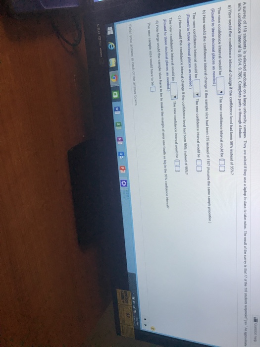 Solved A survey of 110 students is selected randomly on a | Chegg.com