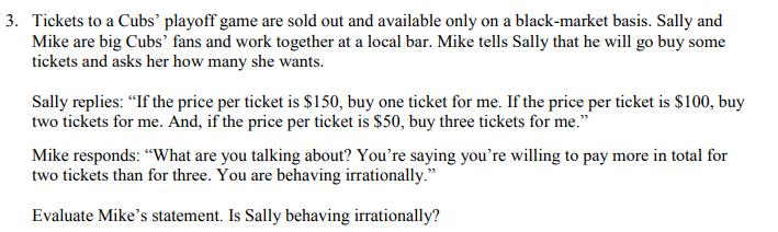 Solved Tickets to a Cubs' playoff game are sold out and | Chegg.com