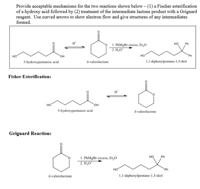 Solved Provide acceptable mechanisms for the two reactions | Chegg.com