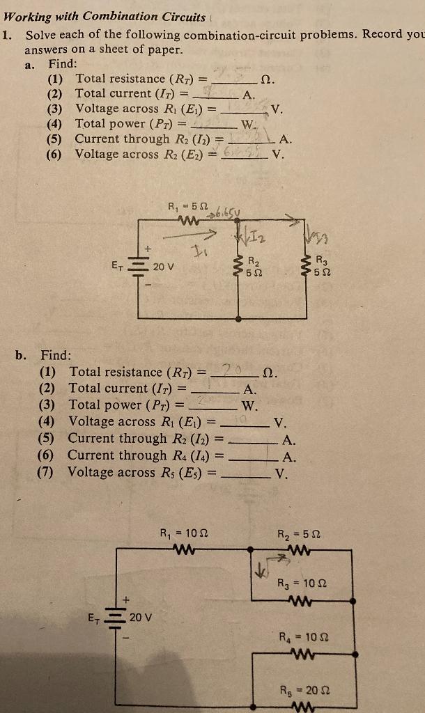 solve combination circuits