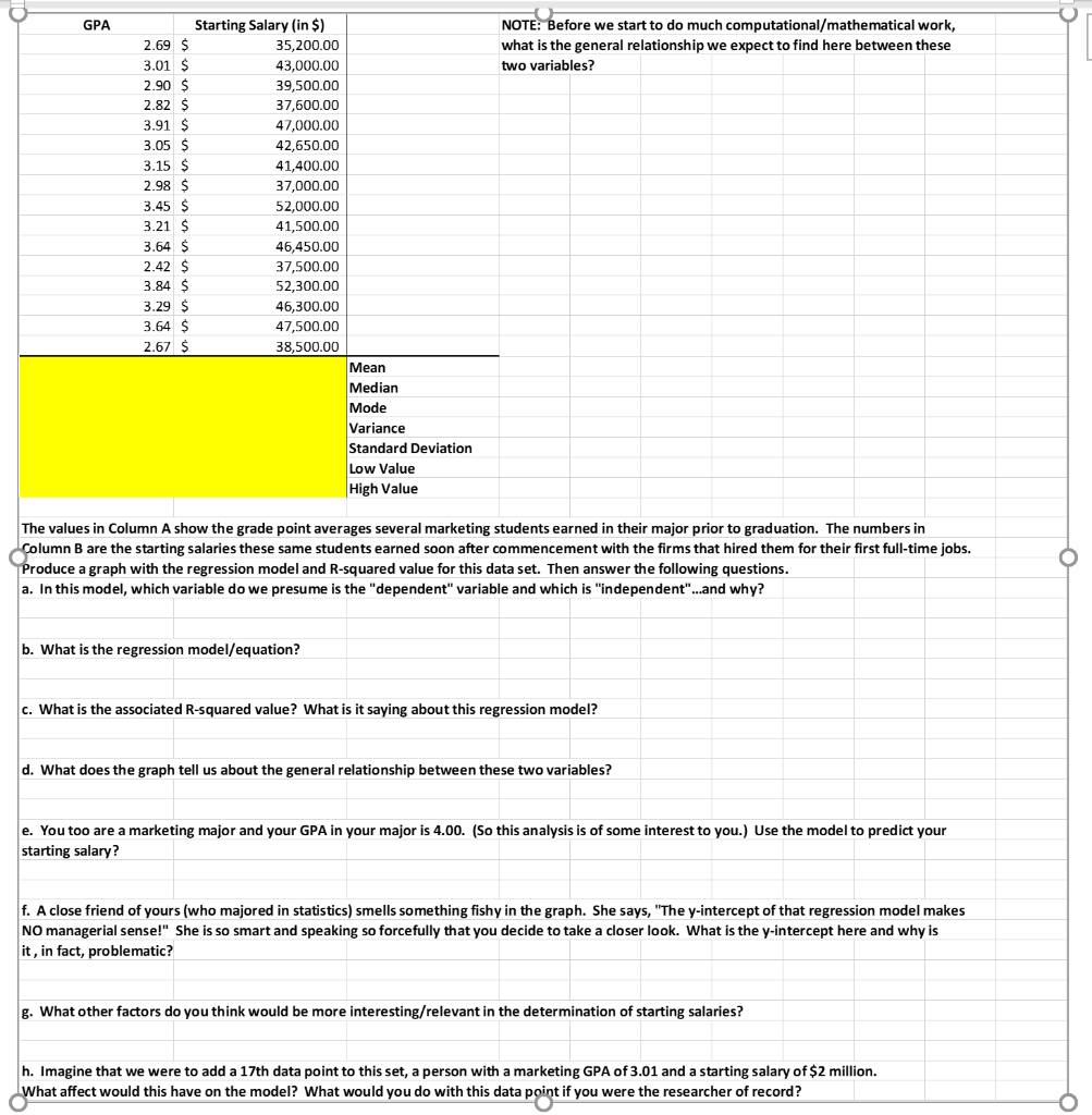 Solved Gpa Note Before We Start To Do Much Computational Chegg Com