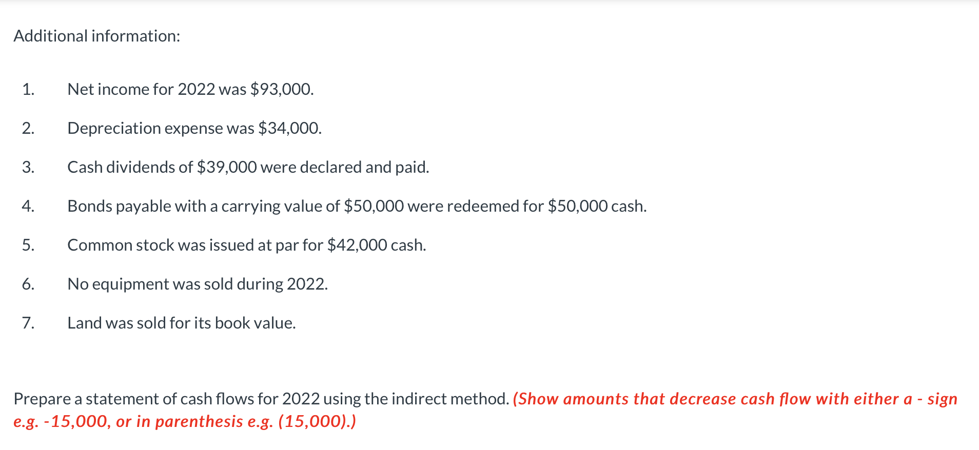 Solved The Following Are Comparative Balance Sheets For | Chegg.com