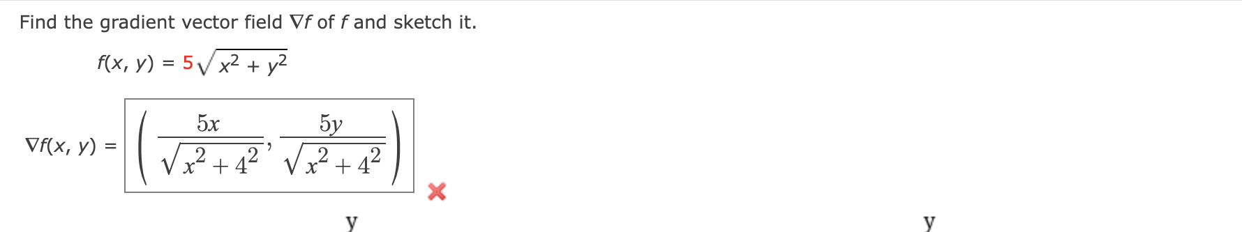 Solved = EXAMPLE 6 Find the gradient vector field of f(x, y) | Chegg.com