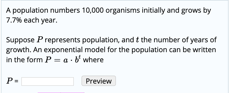 Solved A Population Numbers 18 000 Organisms Initially And