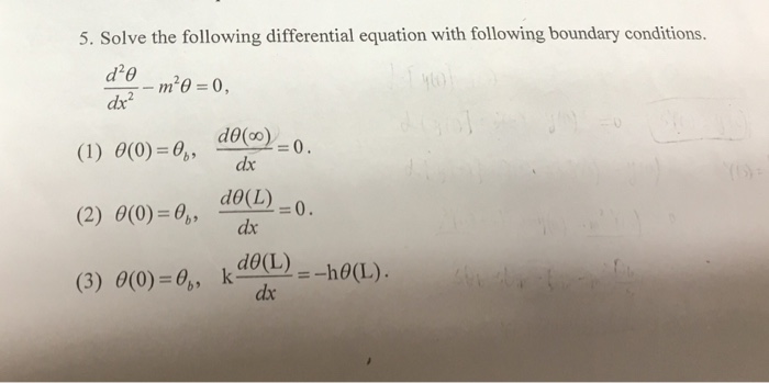 Solved Solve The Following Differential Equation With | Chegg.com