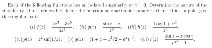 Solved Each of the following functions has an isolated | Chegg.com