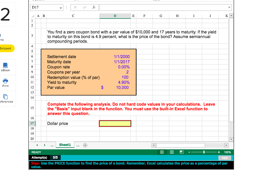 Solved All Answers Must Be Entered As A Formula Click Ok Chegg Com