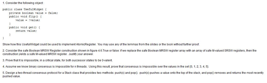 1. Consider the following object public class | Chegg.com