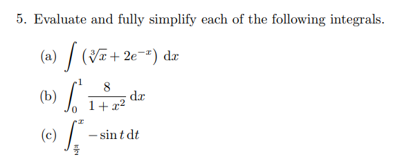 Solved . Evaluate and fully simplify each of the following | Chegg.com