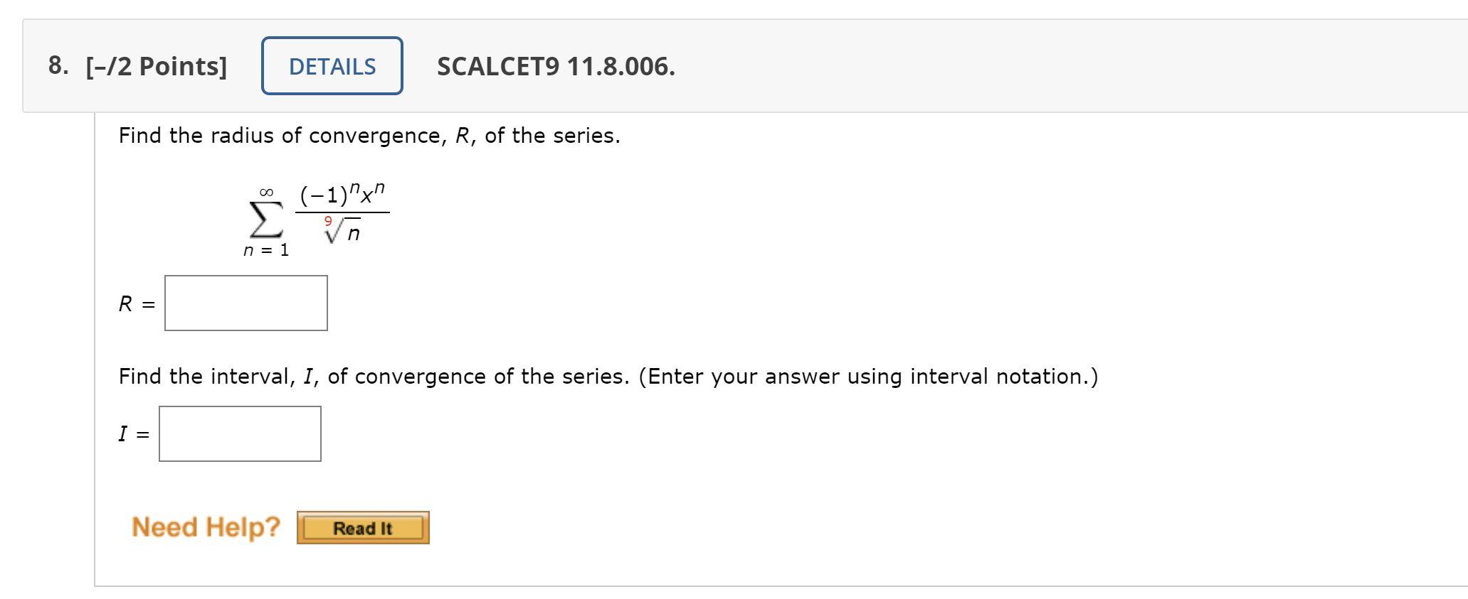 Solved 8 2 Points Details Scalcet9 11 8 006 Find Th Chegg Com