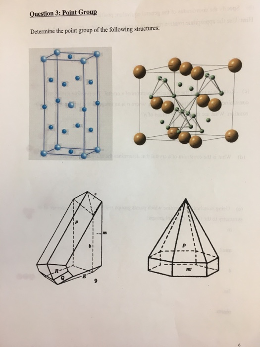 Solved Question 3: Point Group Determine the point group of | Chegg.com