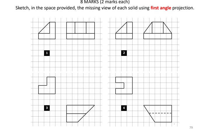 Solved 8 MARKS (2 marks each) Sketch, in the space provided, | Chegg.com