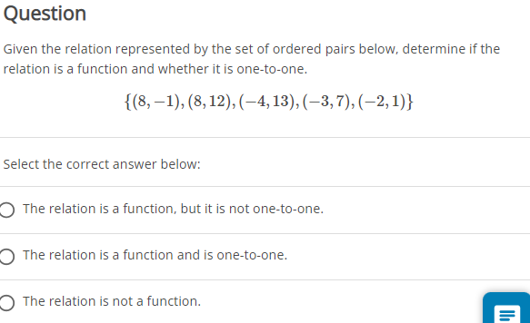 Solved Question Given the relation represented by the set of | Chegg.com