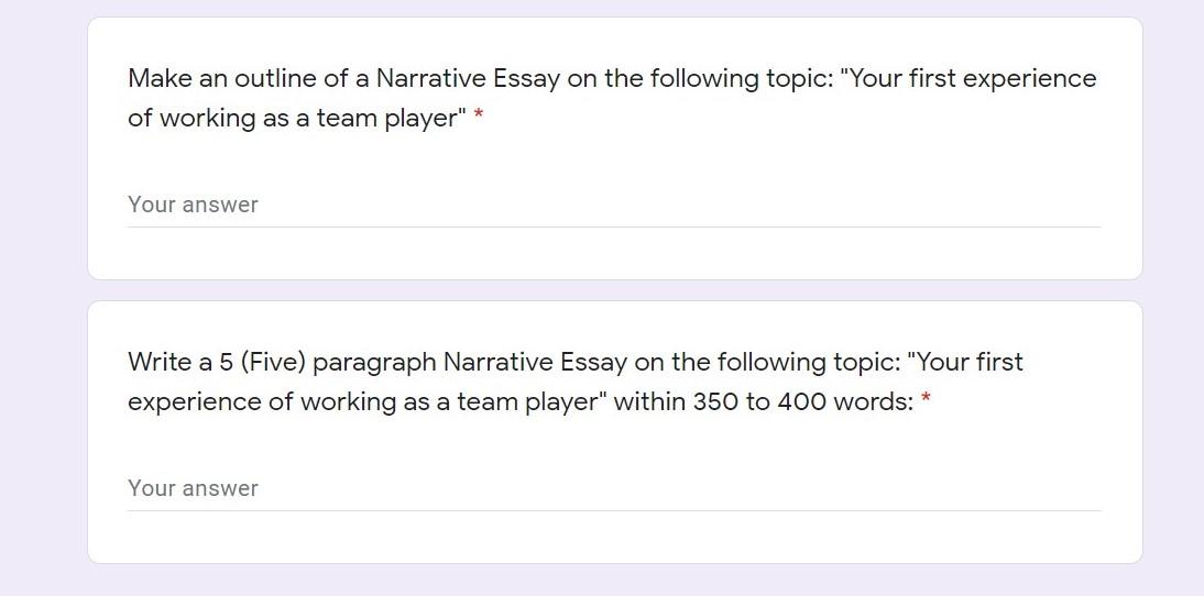 how to make an outline for a narrative essay