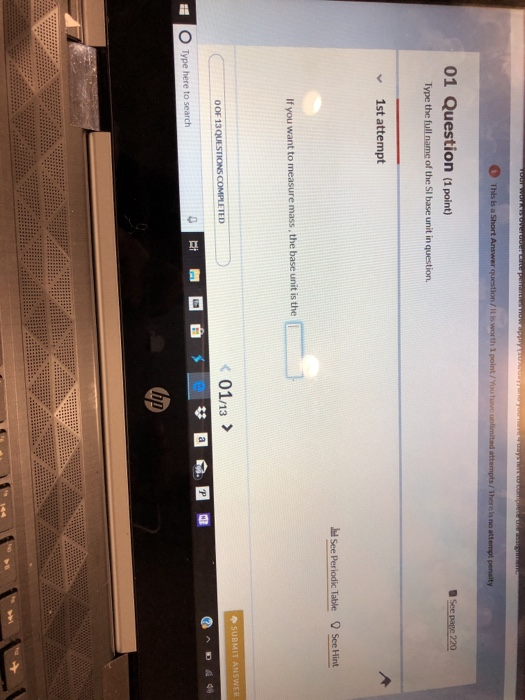 Solved 01 Question (1 point) 1st attempt If you want to | Chegg.com