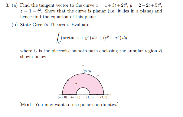 Solved (a) Find the tangent vector to the curve | Chegg.com