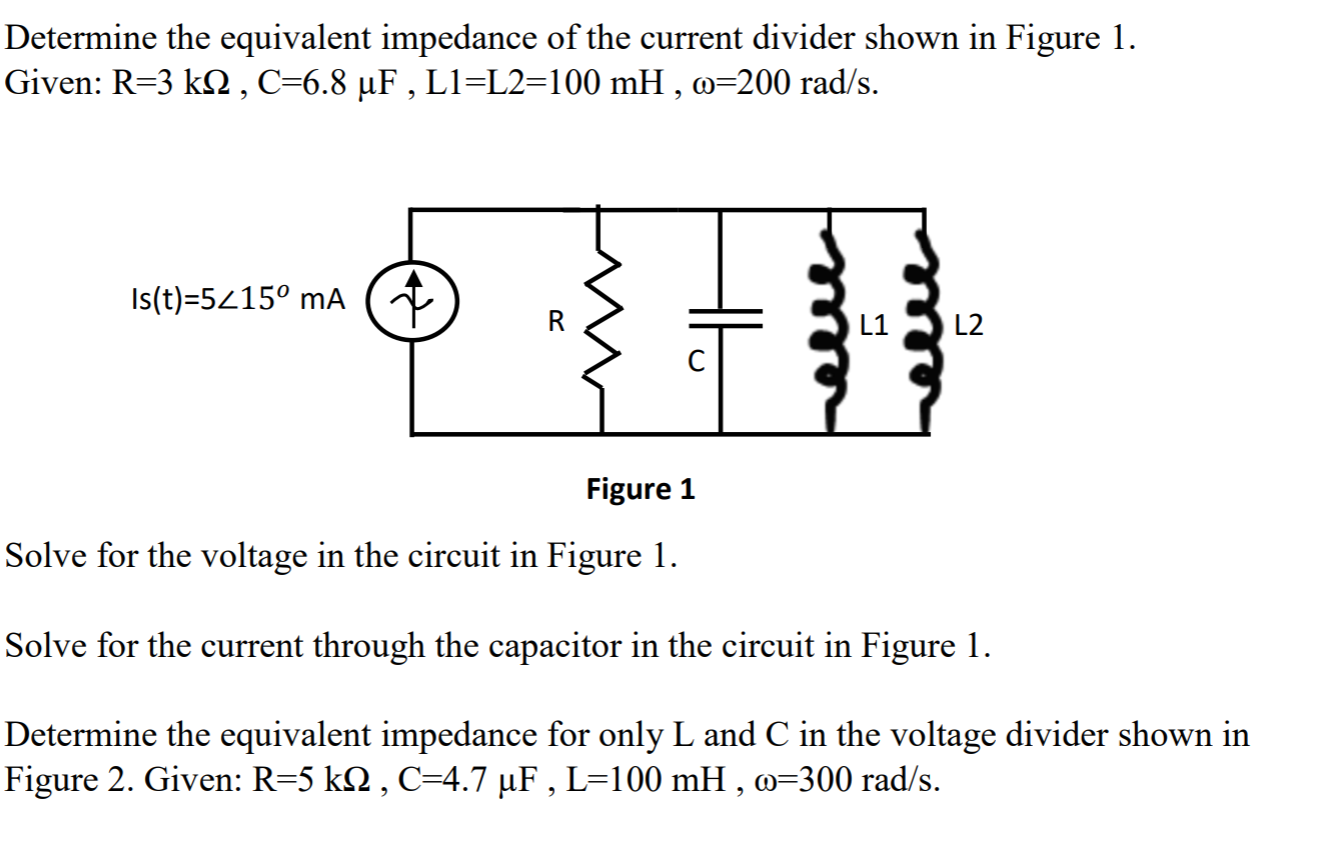 Determine the equivalent impedance of the current | Chegg.com