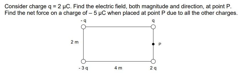 Solved Consider Charge Q = 2 UС. Find The Electric Field, | Chegg.com