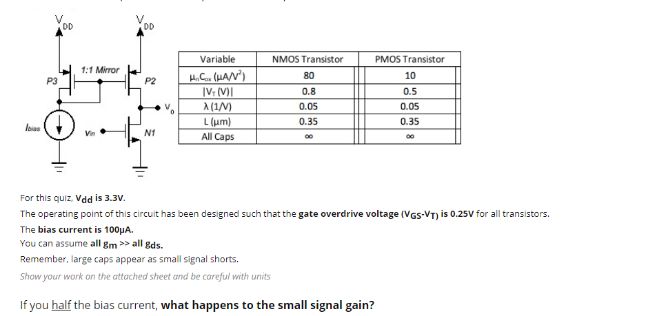 Solved Variable NMOS Transistor 80 0.8 0.05 0.35 PMOS | Chegg.com