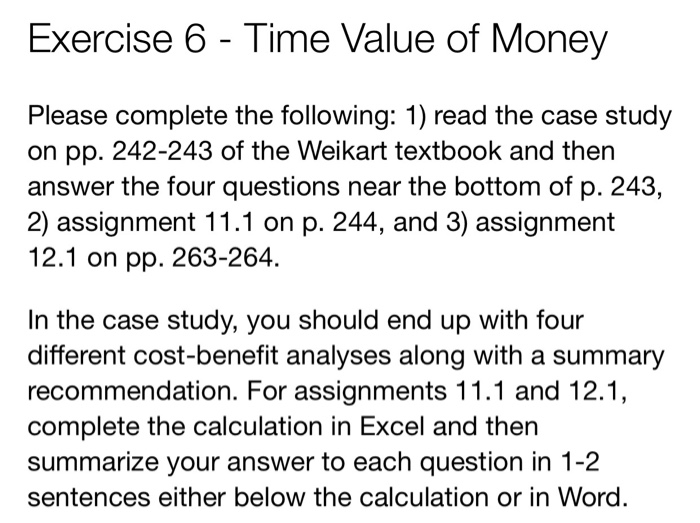 time value of money case study with solution