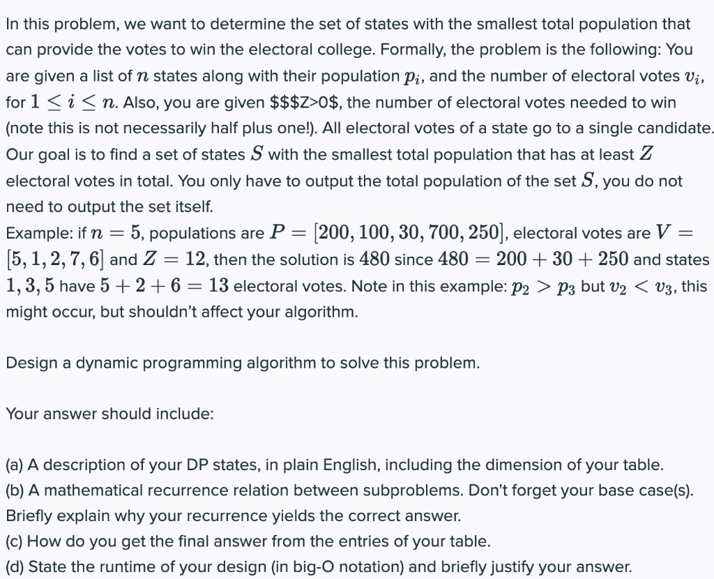 Solved Can Provide The Votes To Win The Electoral College. | Chegg.com