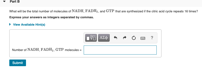 Solved What will be the total number of molecules of NADH, | Chegg.com