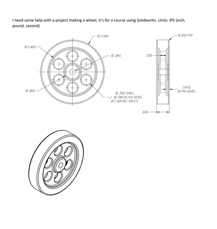 Solved I Have To Make A 3D Model Using That Drawing In | Chegg.com