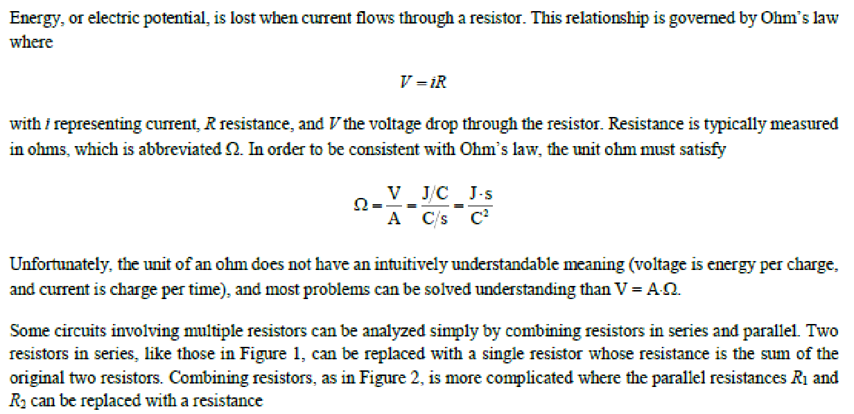 Solved Energy Or Electric Potential Is Lost When Curren Chegg Com