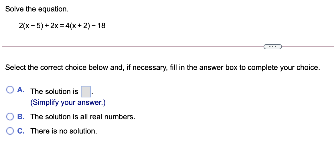 Solved Solve The Equation X 5 2x 5 Select The Correct Chegg