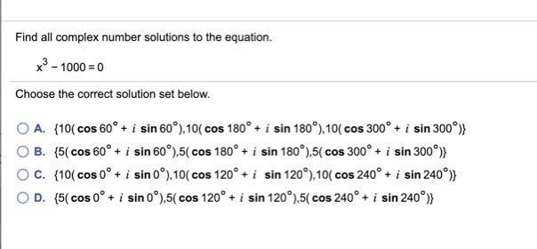 Solved Find all complex number solutions to the equation. x2 | Chegg.com
