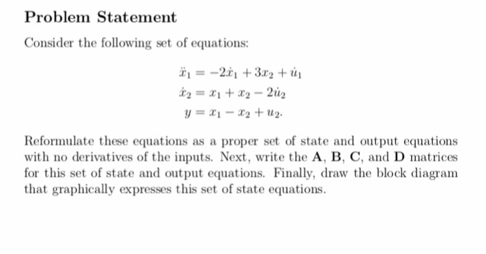 Solved Problem Statement Consider the following set of | Chegg.com