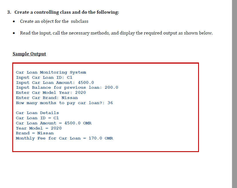 Solved B. Write A Java Program That Includes The Following | Chegg.com