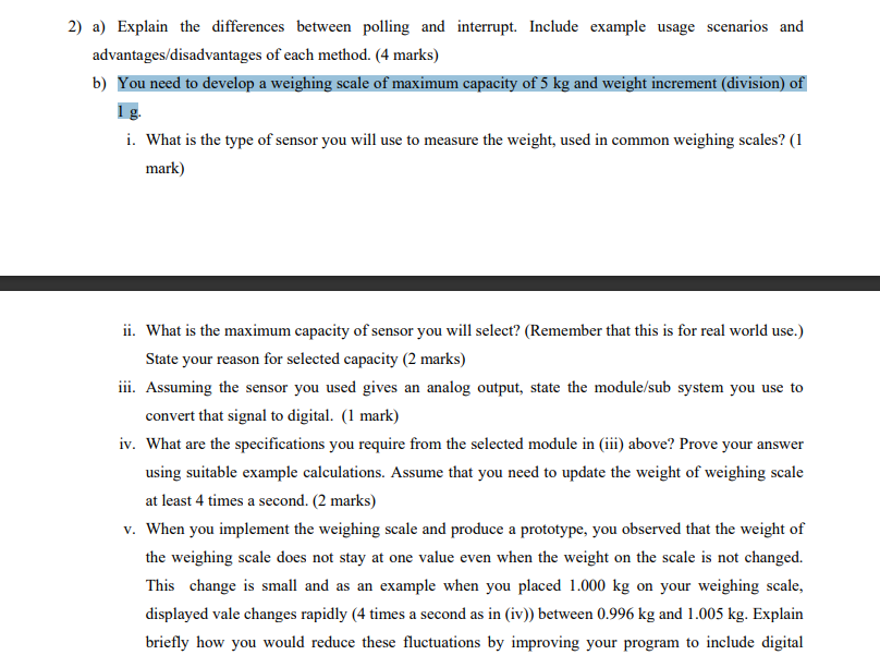 Solved 2) A) Explain The Differences Between Polling And | Chegg.com