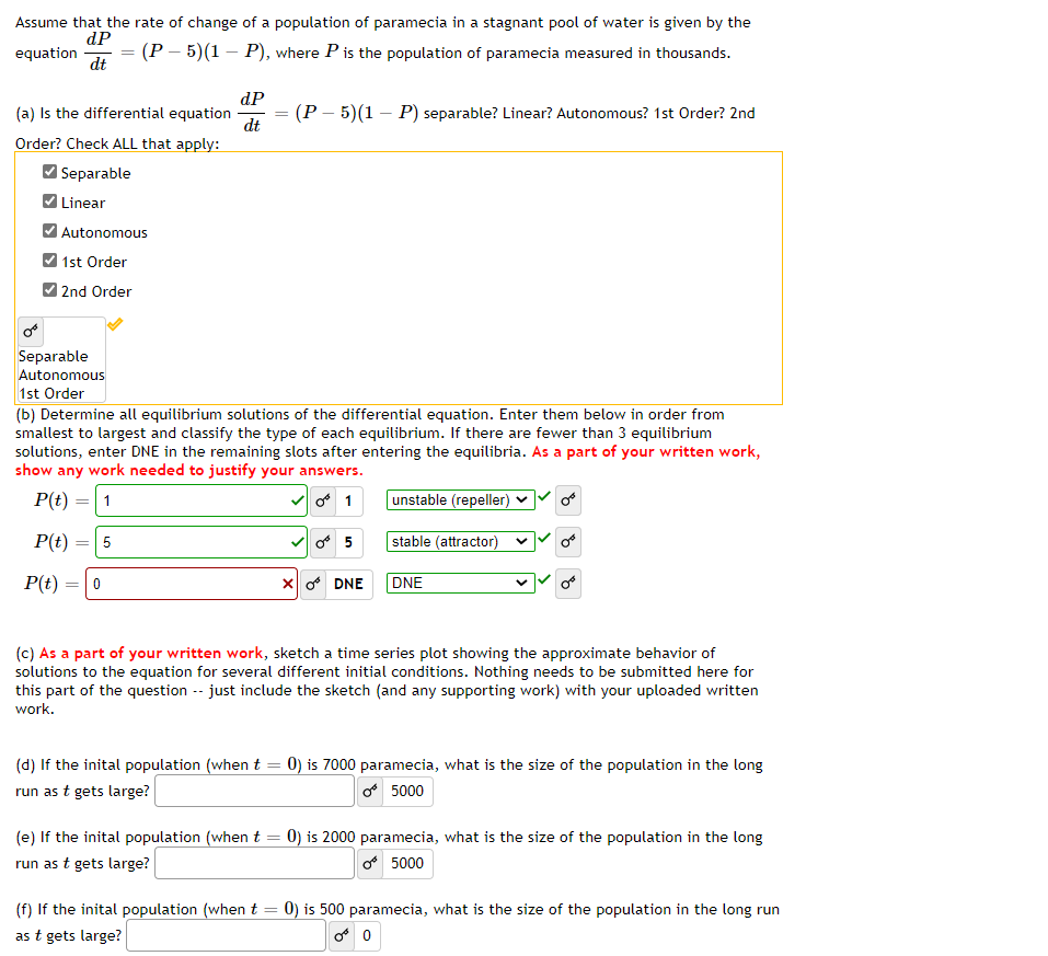 Solved Assume that the rate of change of a population of | Chegg.com