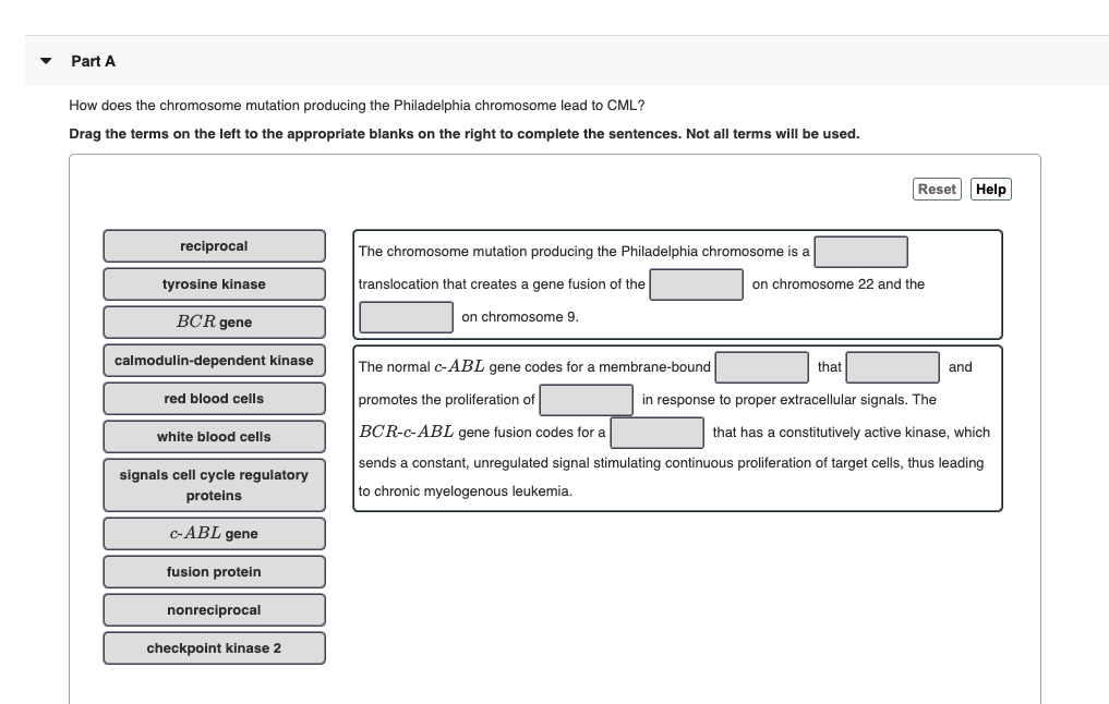 Solved Part A How does the chromosome mutation producing the | Chegg.com