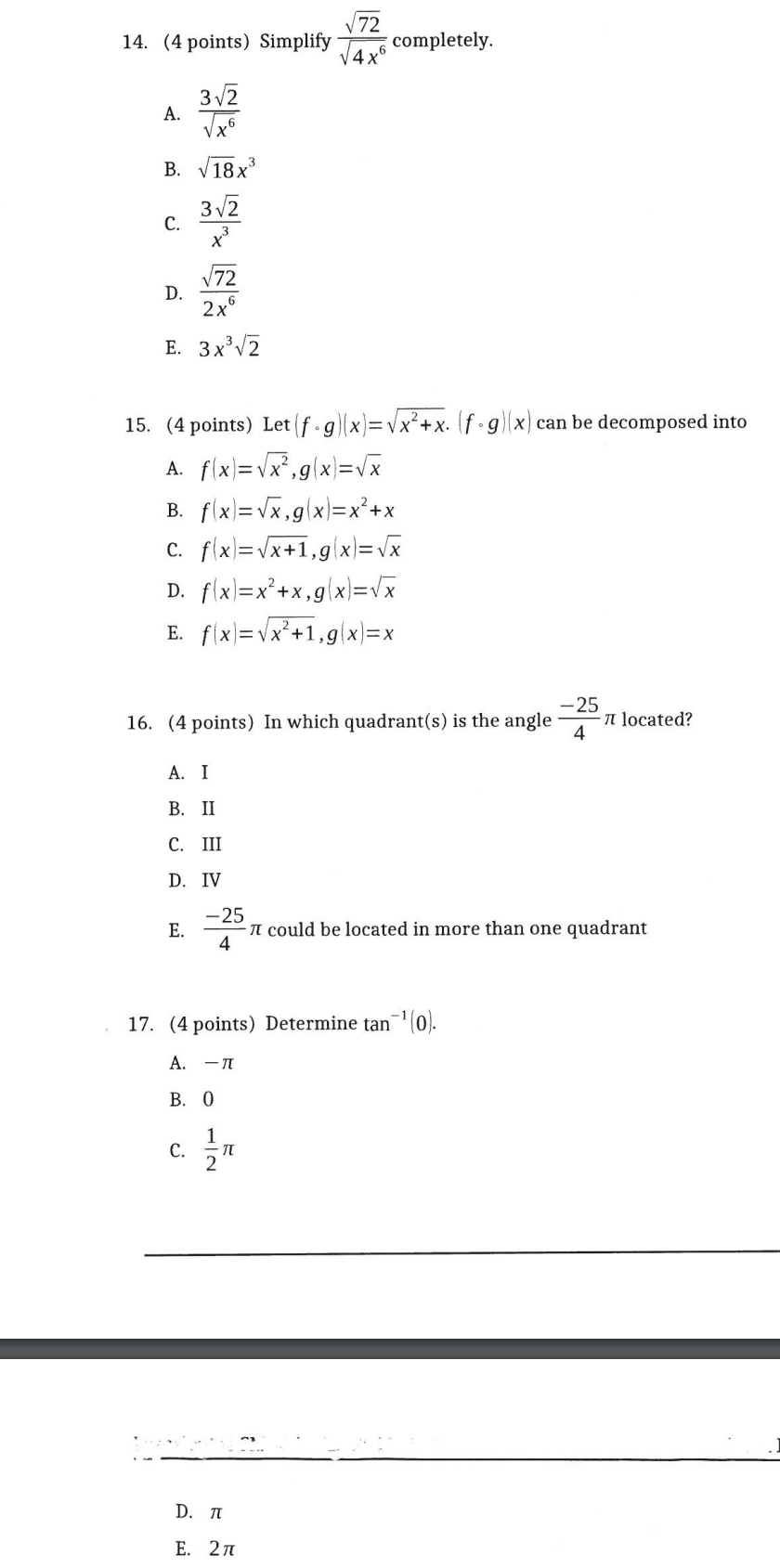 Solved I need q 14, q15, q16, q 17, q18 answer for help | Chegg.com