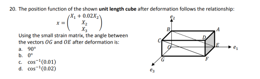 Solved 20. The position function of the shown unit length | Chegg.com