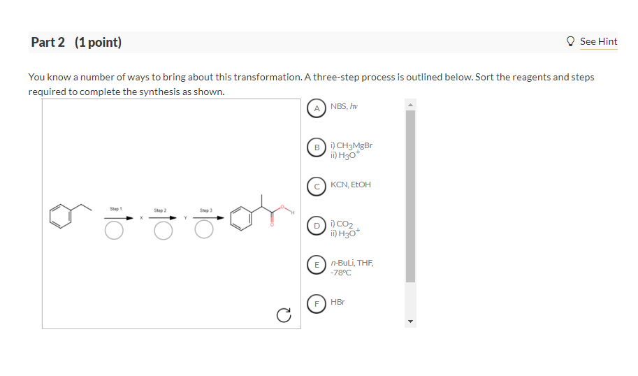 organic synthesis questions and answers