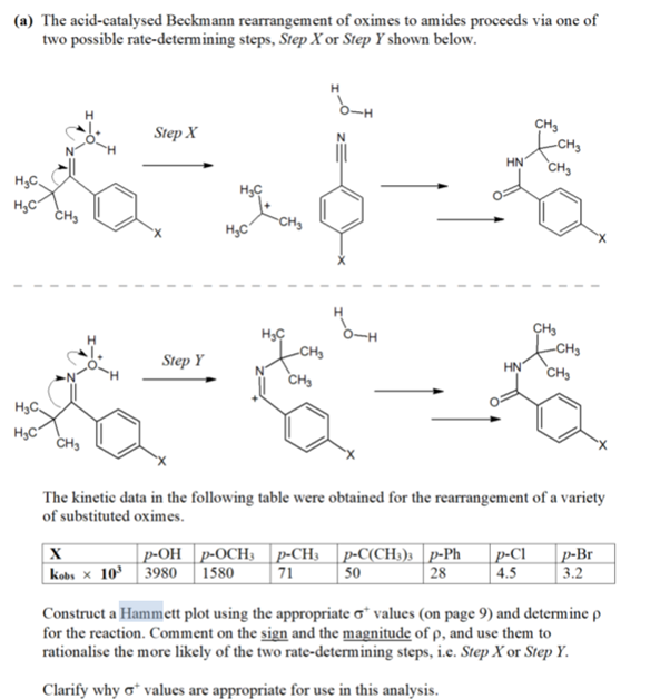 (a) The acid-catalysed Beckmann rearrangement of | Chegg.com