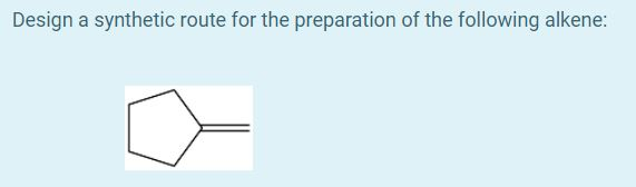 Solved Design a synthetic route for the preparation of the | Chegg.com