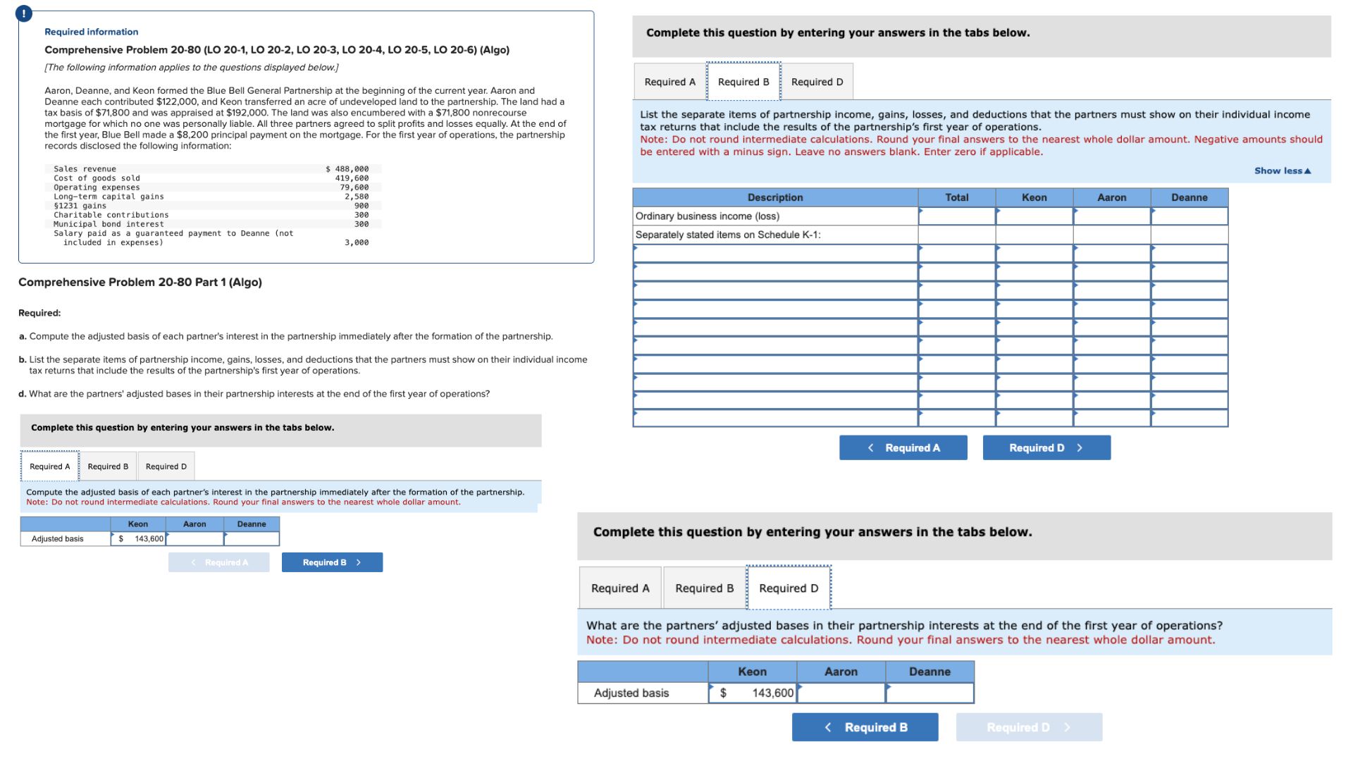 Solved Required informationComprehensive Problem 20-80 (LO | Chegg.com