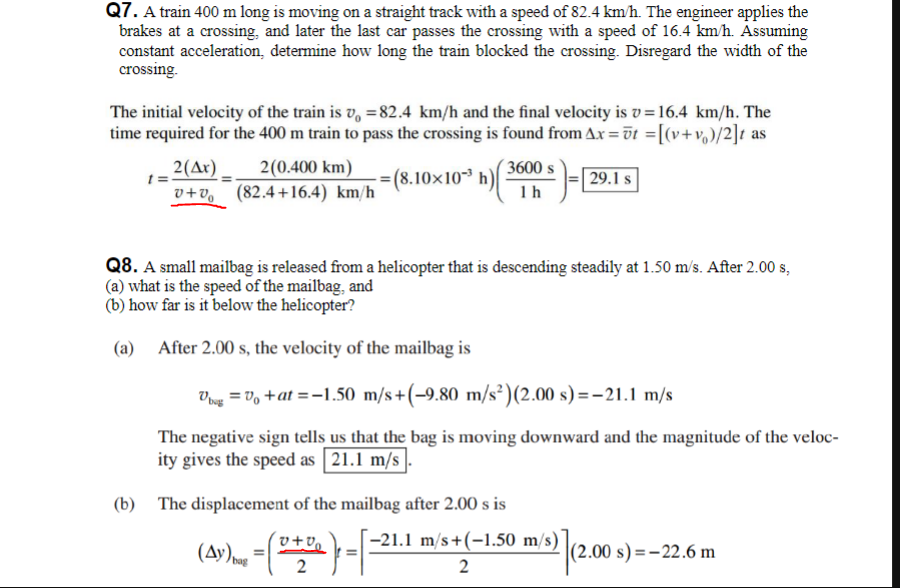 Solved Can I get an explanation on why V Final + V Initial | Chegg.com