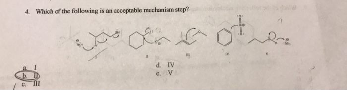 Solved 4. Which of the following is an acceptable mechanism | Chegg.com