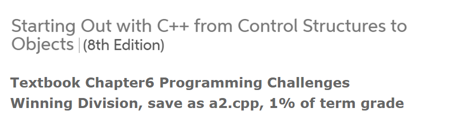 Starting Out with C++ from Control Structures to | Chegg.com
