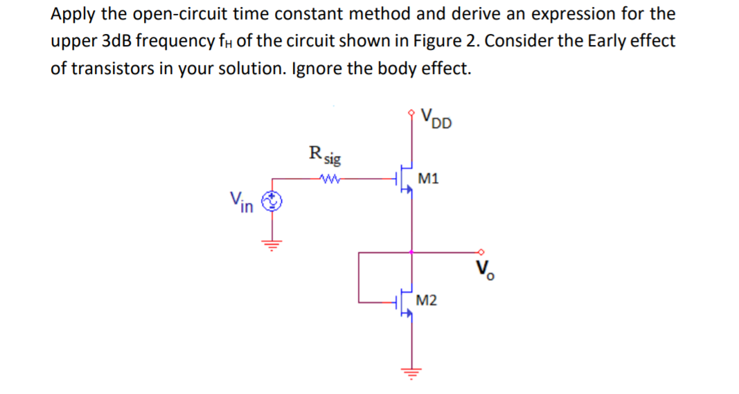 Solved Apply the opencircuit time constant method and